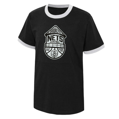 Brooklyn Nets Youth Hoop City Hometown Ringer T-Shirt - Black outlet