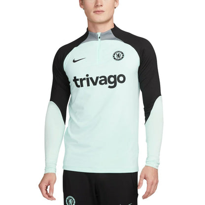 Chelsea Strike Drill 2023/24 Performance Quarter-Zip Long Sleeve Top - Mint | Nike shop