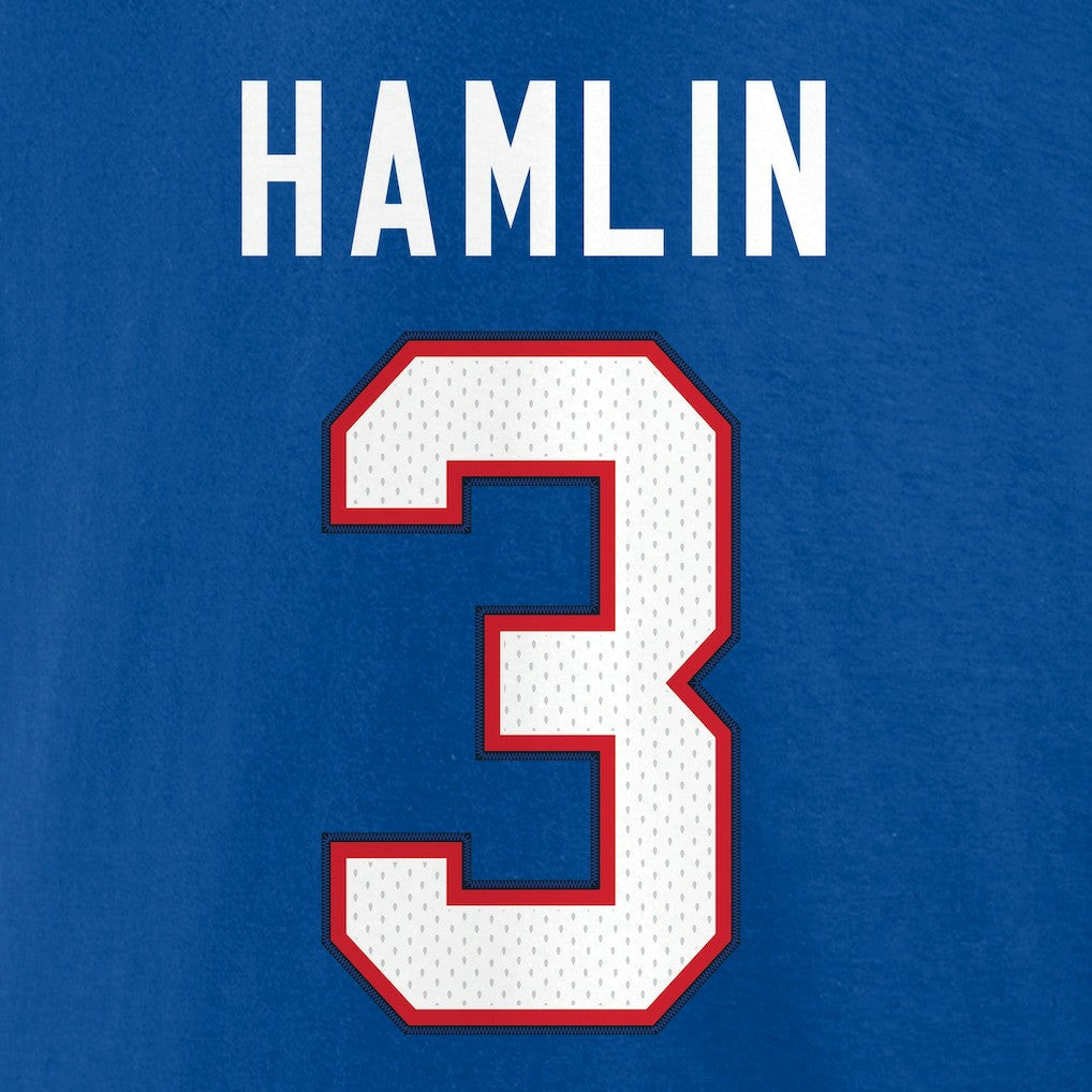 Damar Hamlin Buffalo Bills Icon Name & Number T-Shirt - Royal sale