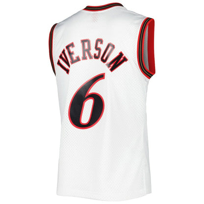 Allen Iverson Philadelphia 76ers 2002/03 Hardwood Classics Swingman Jersey - White | Mitchell & Ness sale