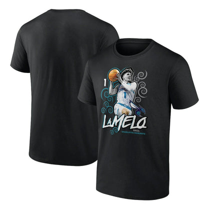 LaMelo Ball Charlotte Hornets Player Name & Number Competitor T-Shirt - Black cheap