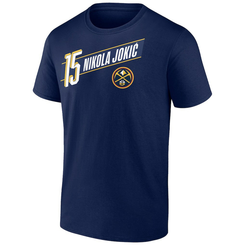 Nikola Jokic Denver Nuggets Full-Court Press Name & Number T-Shirt sale - Navy on sale