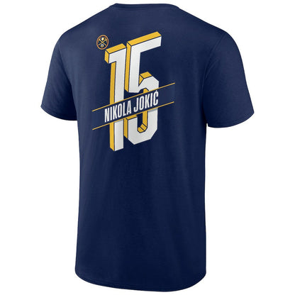 Nikola Jokic Denver Nuggets Full-Court Press Name & Number T-Shirt sale - Navy on sale