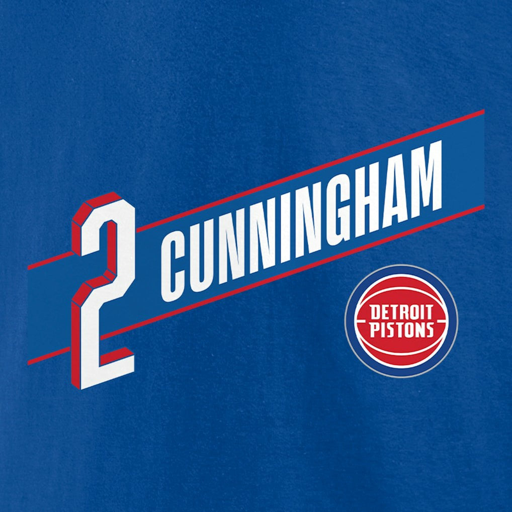 Cade Cunningham Detroit Pistons Full-Court Press Name & Number T-Shirt sale - Royal discount