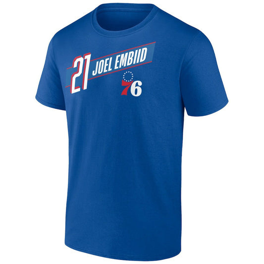 Joel Embiid Philadelphia 76ers Full-Court Press Name & Number T-Shirt - Royal cheap
