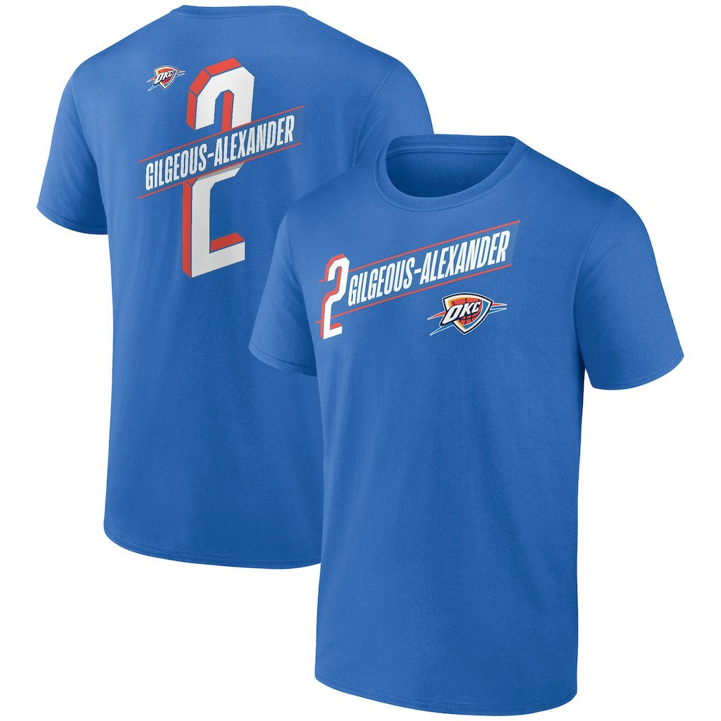 Shai Gilgeous-Alexander Oklahoma City Thunder Full-Court Press Name & Number T-Shirt - Blue outlet