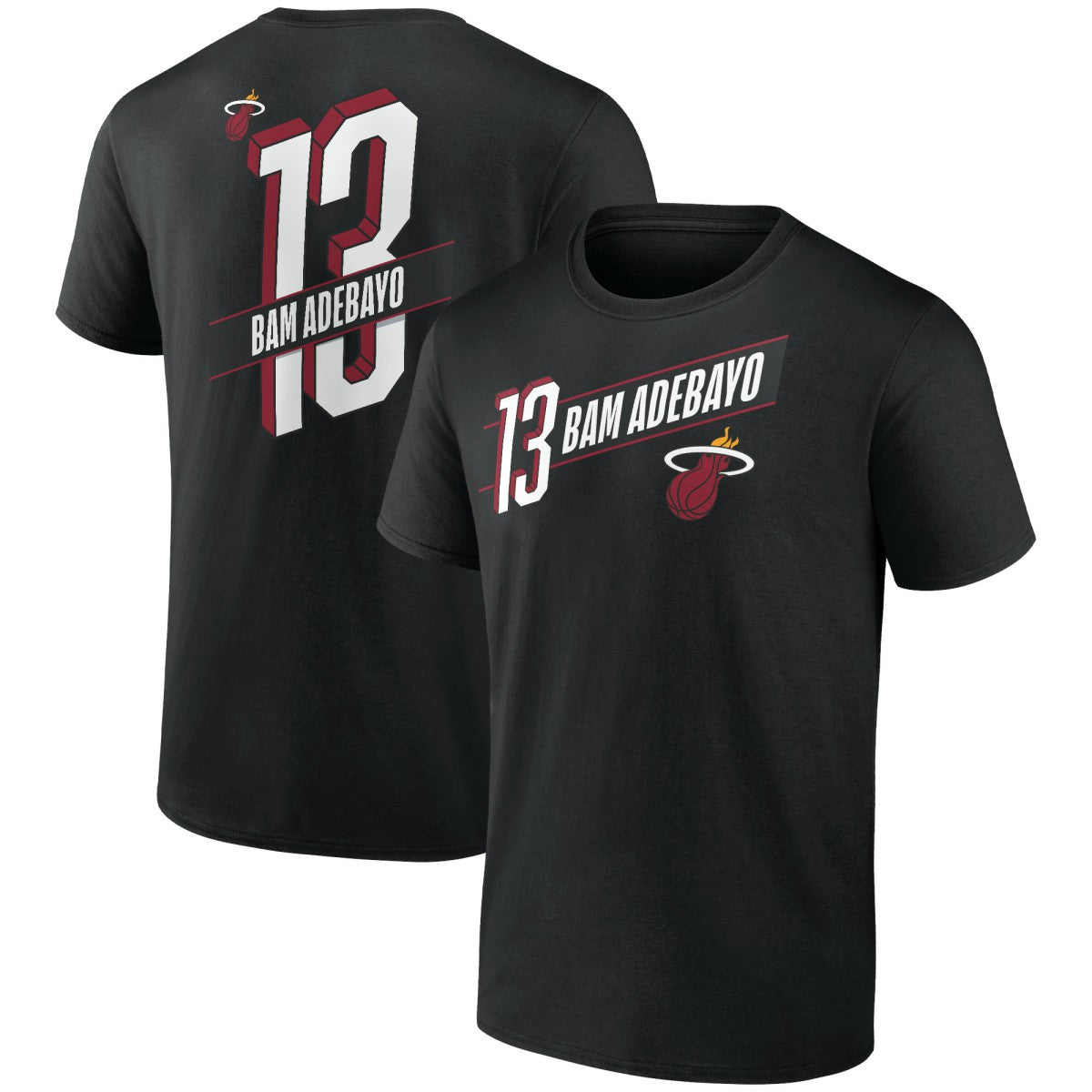 Bam Adebayo Miami Heat Full-Court Press Name & Number T-Shirt - Black for sale