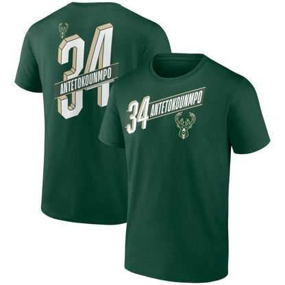 Giannis Antetokounmpo Milwaukee Bucks Full-Court Press Name & Number T-Shirt - Green on sale
