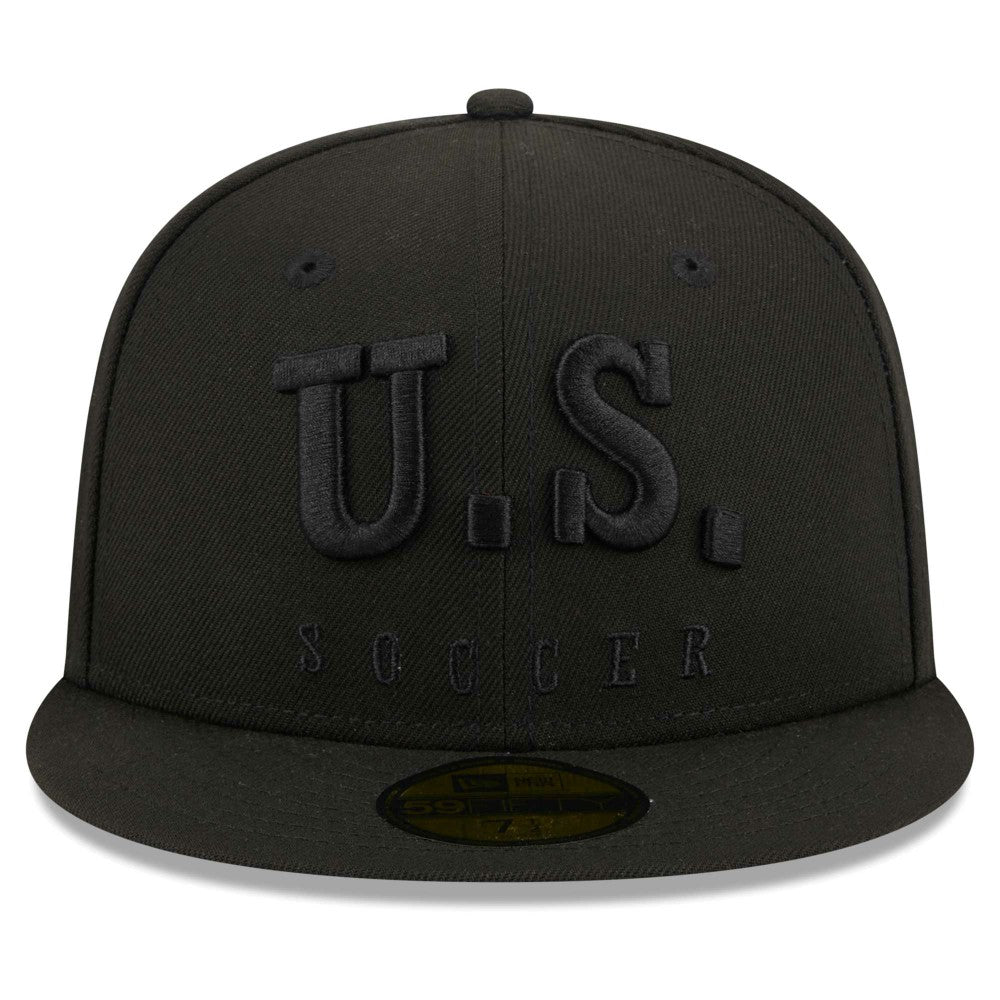 USMNT New Era Text 59FIFTY Fitted Hat - Black | New Era on sale