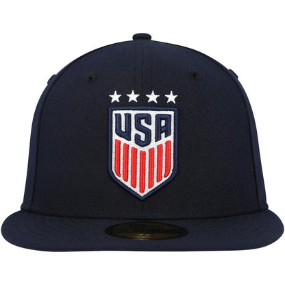 USWNT New Era Team Basic 59FIFTY Fitted Hat - Navy | New Era for sale