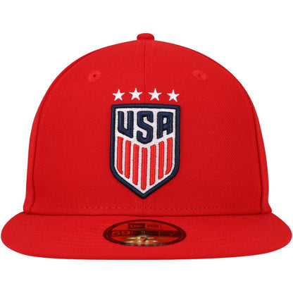 USWNT New Era Team Basic 59FIFTY Fitted Hat - Red | New Era shop