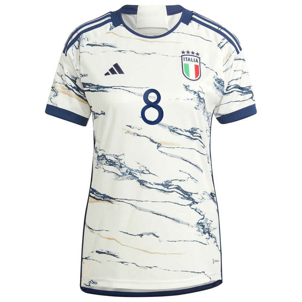 Jorginho Italy National Team Women's 2023 Away Replica Jersey - White | Adidas for sale