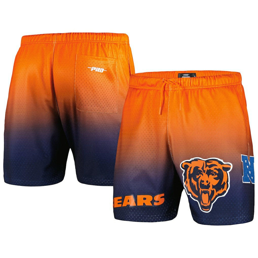 Chicago Bears Pro Standard Ombre Mesh Shorts - Navy/Orange on sale