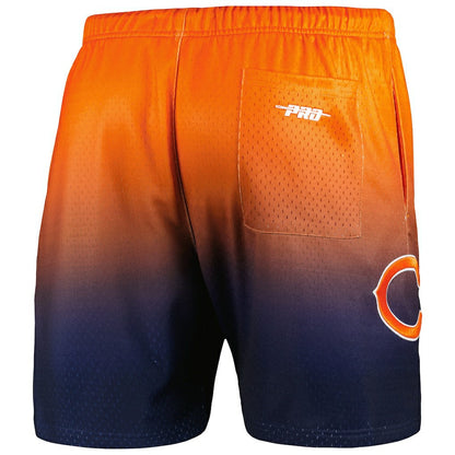 Chicago Bears Pro Standard Ombre Mesh Shorts - Navy/Orange on sale