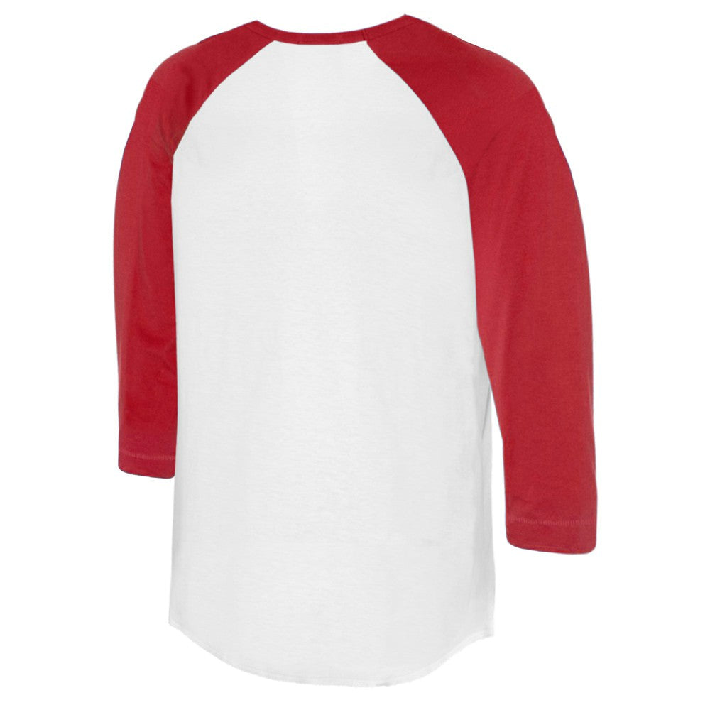 Cincinnati Reds Tiny Turnip Women's Baseball Bow 3/4-Sleeve Raglan T-Shirt - White/Red