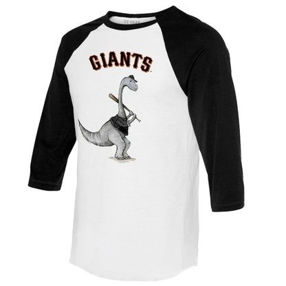 San Francisco Giants Tiny Turnip Women's Bronto 3/4-Sleeve Raglan T-Shirt - White/Black