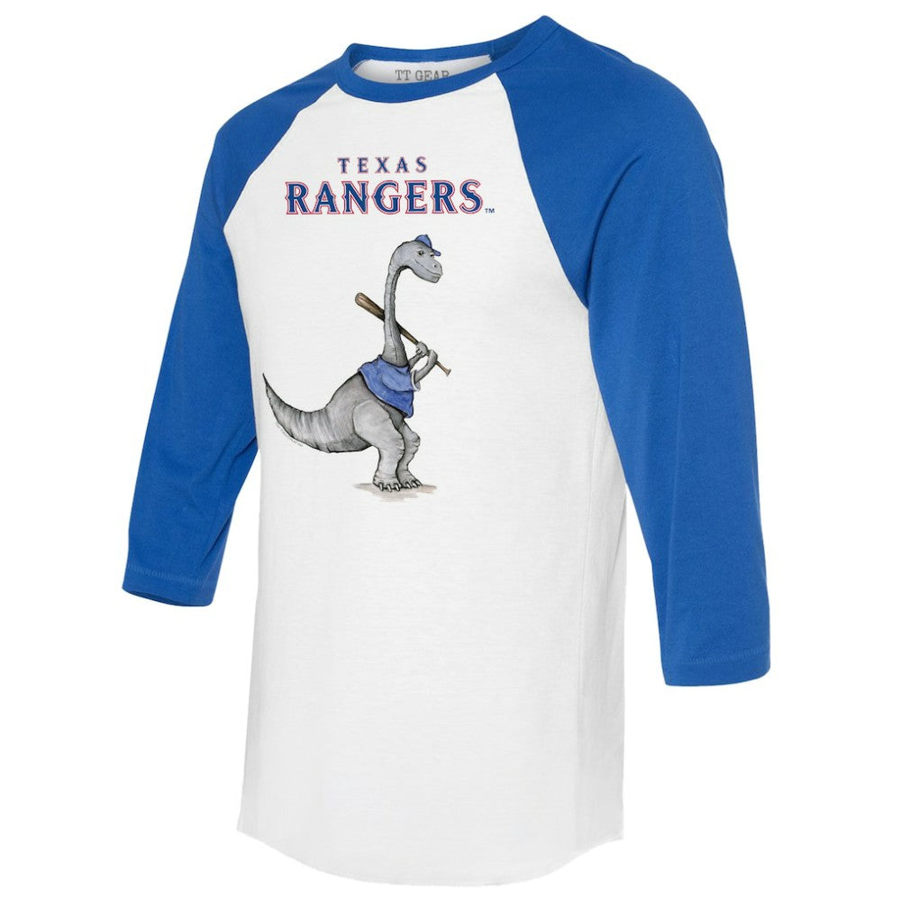 Texas Rangers Tiny Turnip Women's Bronto 3/4-Sleeve Raglan T-Shirt - White/Royal