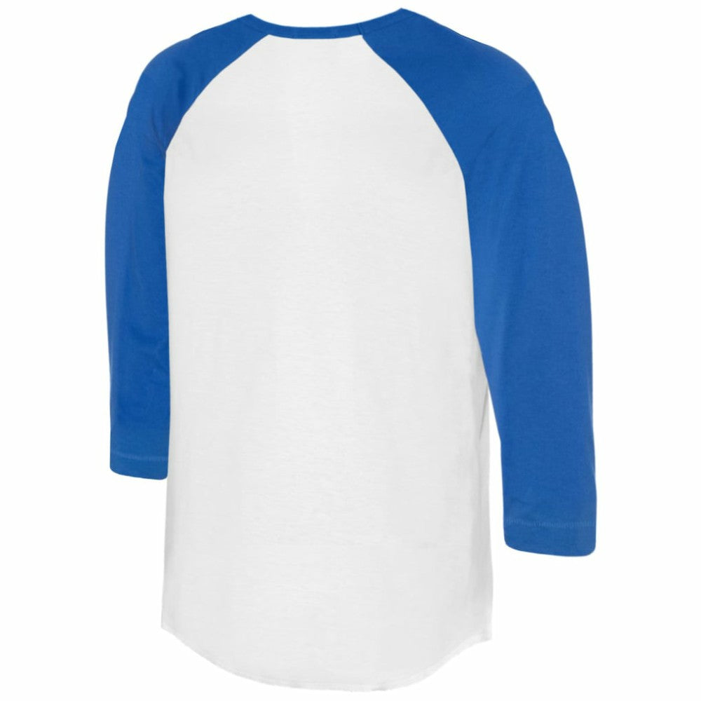 Chicago Cubs Tiny Turnip Women's Heart Banner 3/4-Sleeve Raglan T-Shirt - White/Royal