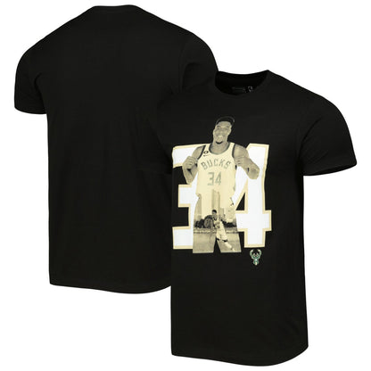 Giannis Antetokounmpo Milwaukee Bucks Stadium Essentials Player Metro T-Shirt - Black discount