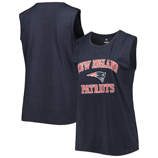 New England Patriots Women's Plus Size Tank Top - Heather Navy for sale