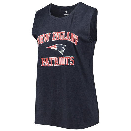 New England Patriots Women's Plus Size Tank Top - Heather Navy for sale