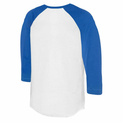 Los Angeles Dodgers Tiny Turnip Women's James 3/4-Sleeve Raglan T-Shirt - White/Royal