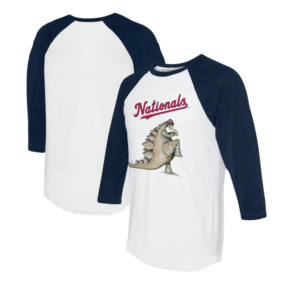 Washington Nationals Tiny Turnip Unisex Stega 3/4-Sleeve Raglan T-Shirt - White/Navy
