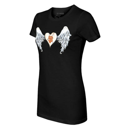San Francisco Giants Tiny Turnip Women's Angel Wings T-Shirt - Black