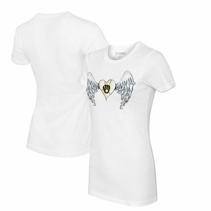 Milwaukee Brewers Tiny Turnip Women's Angel Wings T-Shirt - White