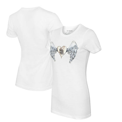 San Diego Padres Tiny Turnip Women's Angel Wings T-Shirt - White