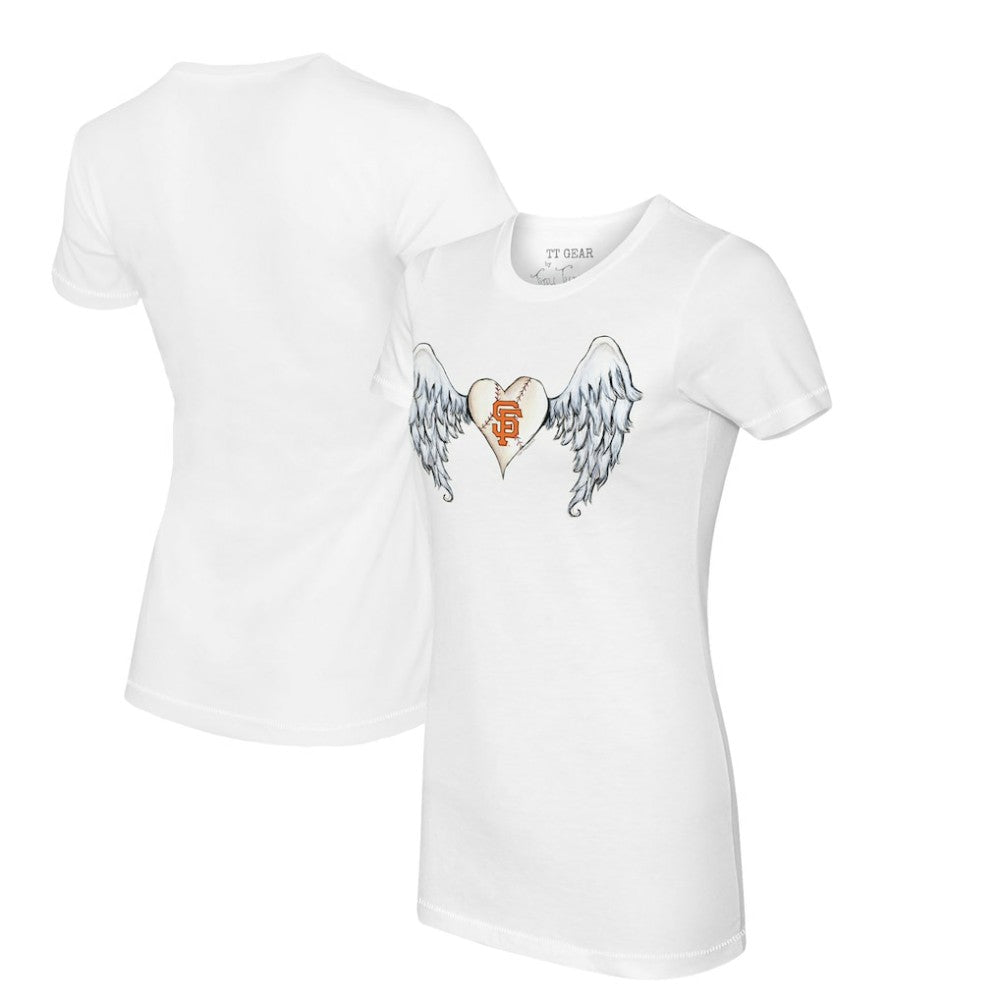 San Francisco Giants Tiny Turnip Women's Angel Wings T-Shirt - White