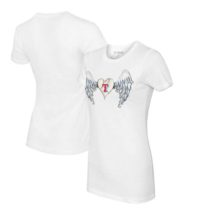 Texas Rangers Tiny Turnip Women's Angel Wings T-Shirt - White