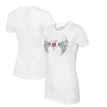 Washington Nationals Tiny Turnip Women's Angel Wings T-Shirt - White