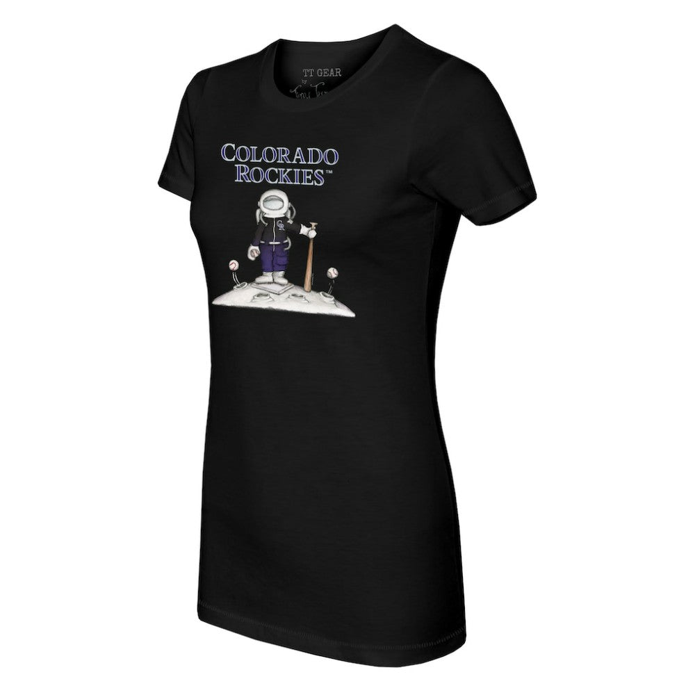 Colorado Rockies Tiny Turnip Women's Astronaut T-Shirt - Black