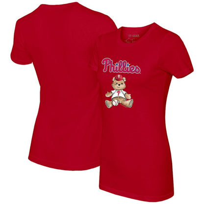 Philadelphia Phillies Tiny Turnip Women's Teddy Boy T-Shirt - Red