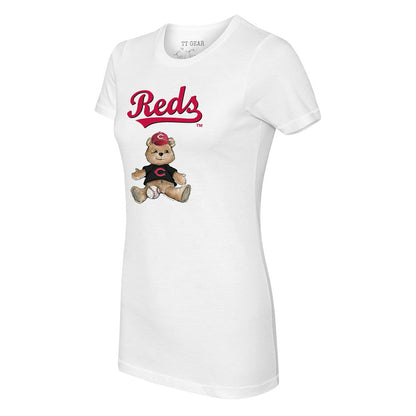 Cincinnati Reds Tiny Turnip Women's Teddy Boy T-Shirt - White