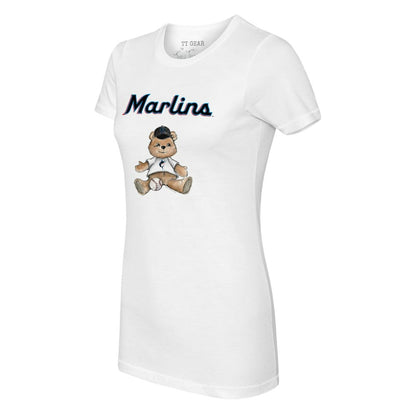 Miami Marlins Tiny Turnip Women's Teddy Boy T-Shirt - White