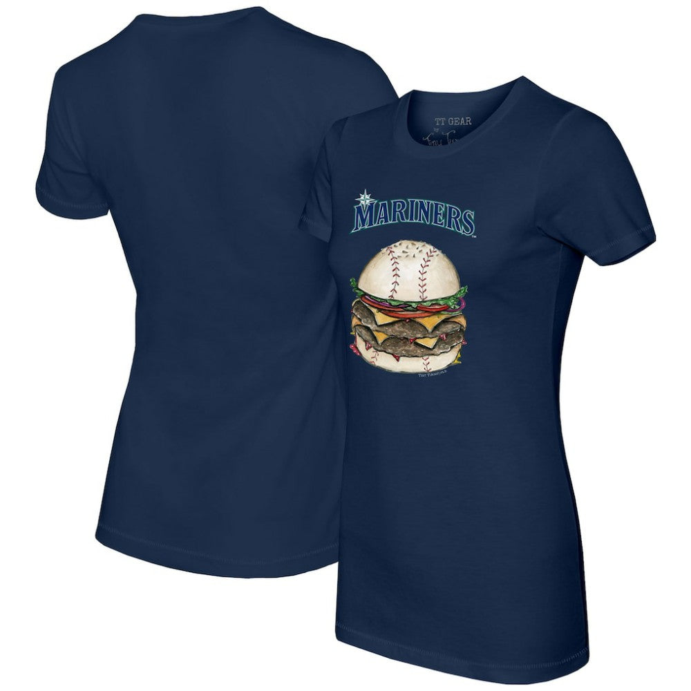 Seattle Mariners Tiny Turnip Women's Burger T-Shirt - Navy