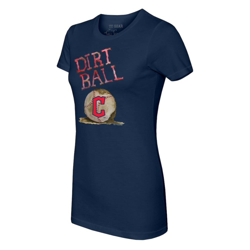 Cleveland Guardians Tiny Turnip Women's Dirt Ball T-Shirt - Navy