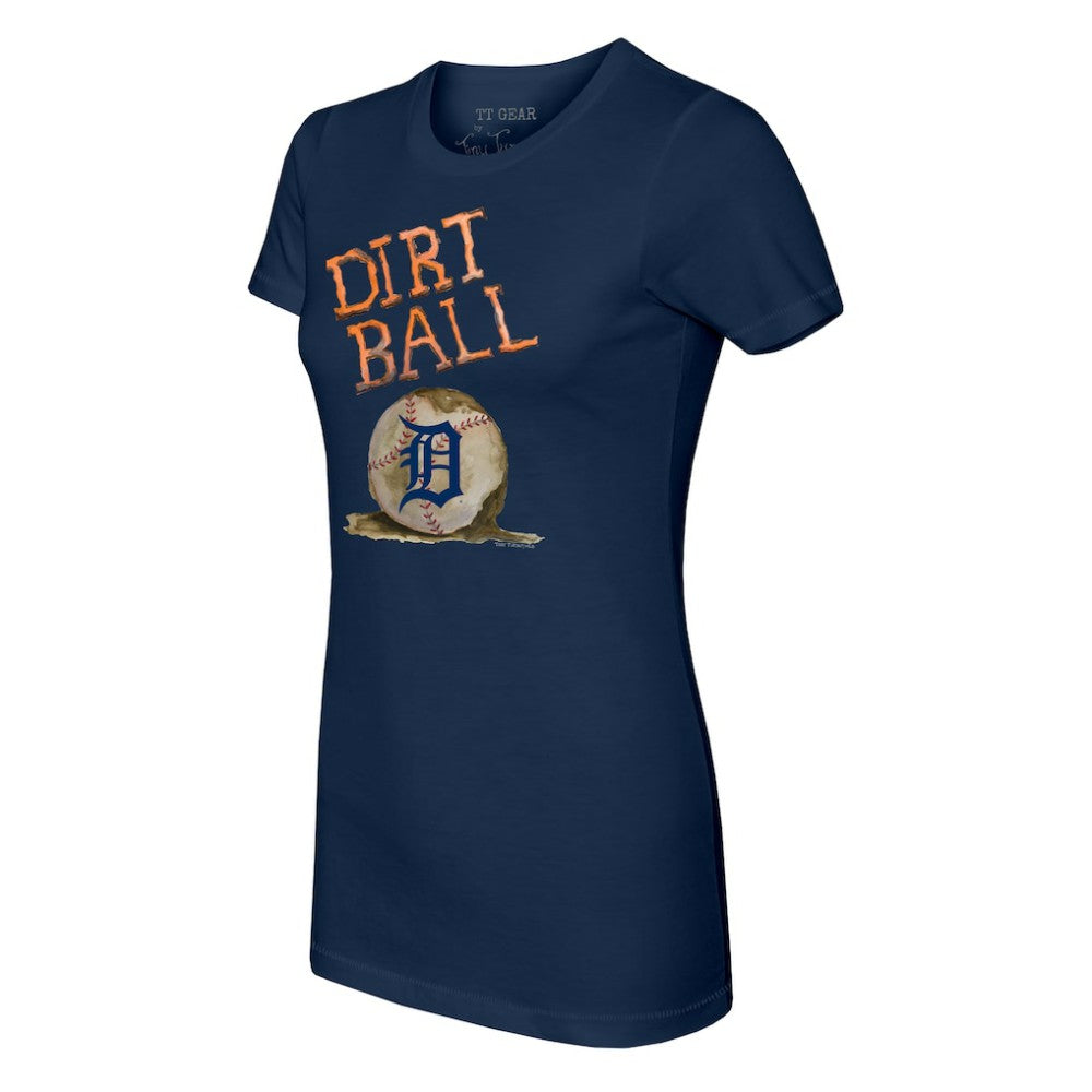Detroit Tigers Tiny Turnip Women's Dirt Ball T-Shirt - Navy