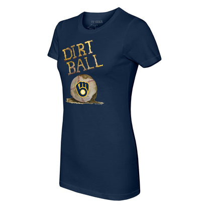 Milwaukee Brewers Tiny Turnip Women's Dirt Ball T-Shirt - Navy