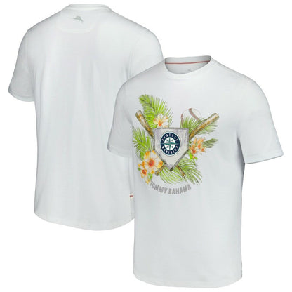 Seattle Mariners Tommy Bahama Island League T-Shirt - White