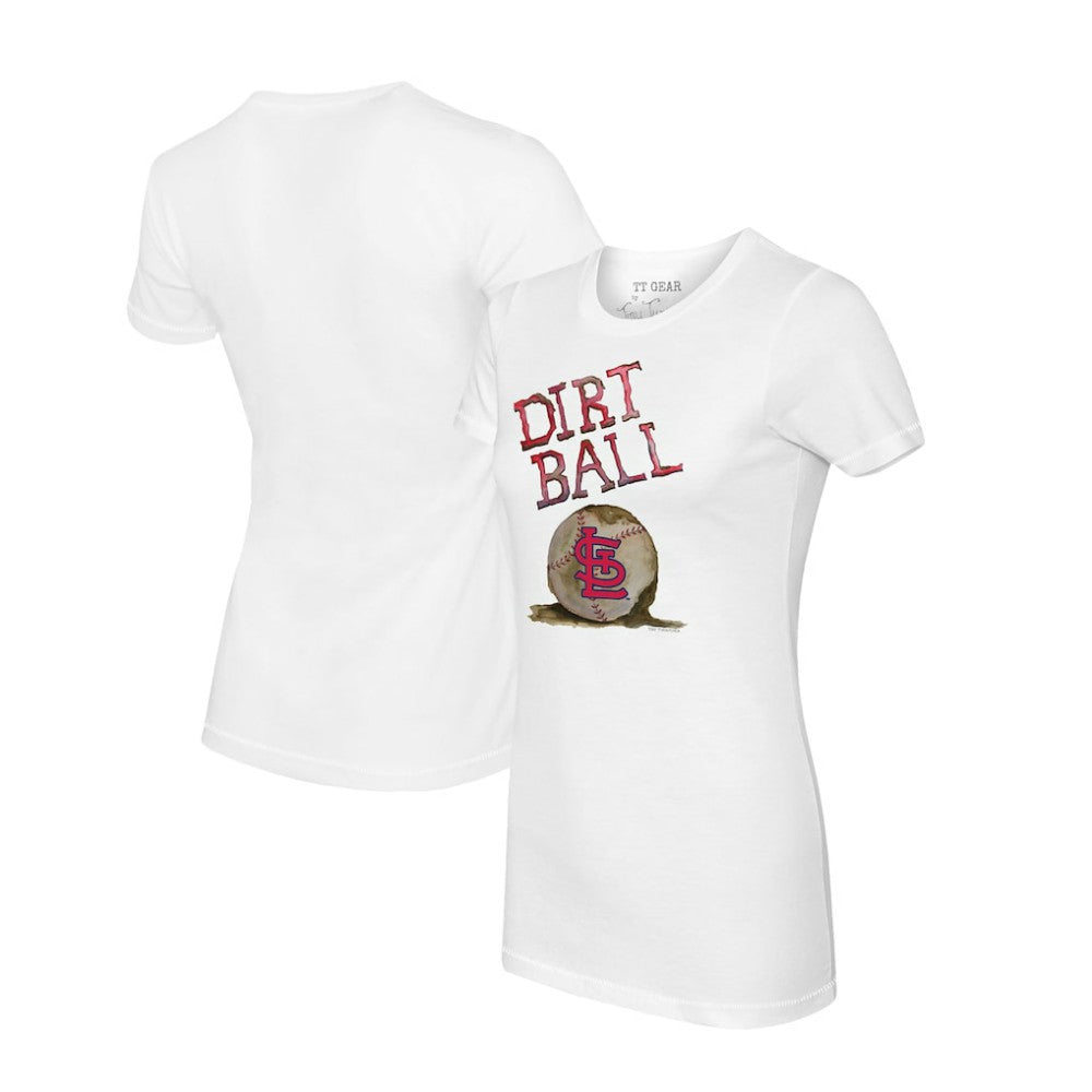 St. Louis Cardinals Tiny Turnip Women's Dirt Ball T-Shirt - White
