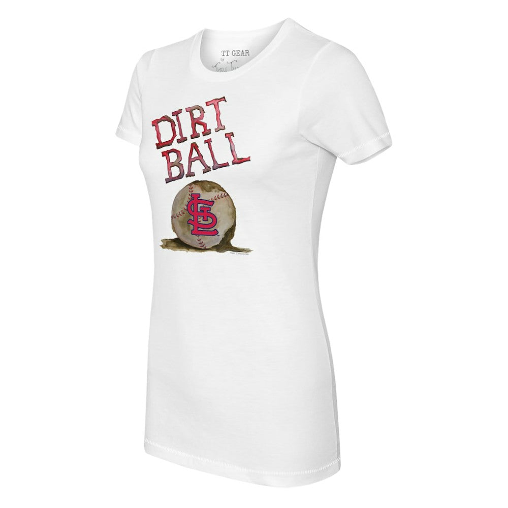 St. Louis Cardinals Tiny Turnip Women's Dirt Ball T-Shirt - White