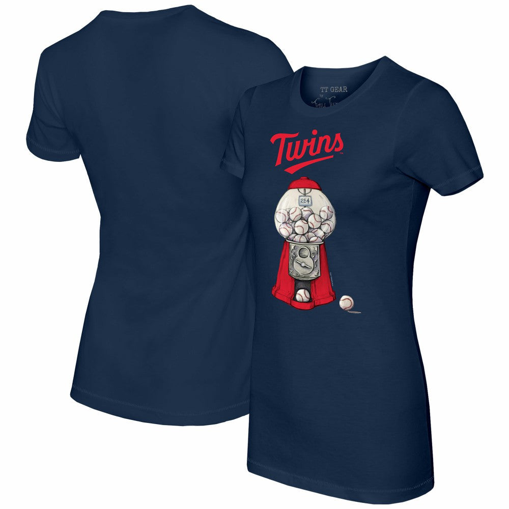 Minnesota Twins Tiny Turnip Women's Gumball Machine T-Shirt - Navy