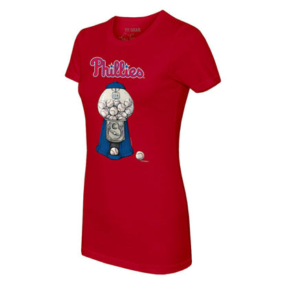 Philadelphia Phillies Tiny Turnip Women's Gumball Machine T-Shirt - Red