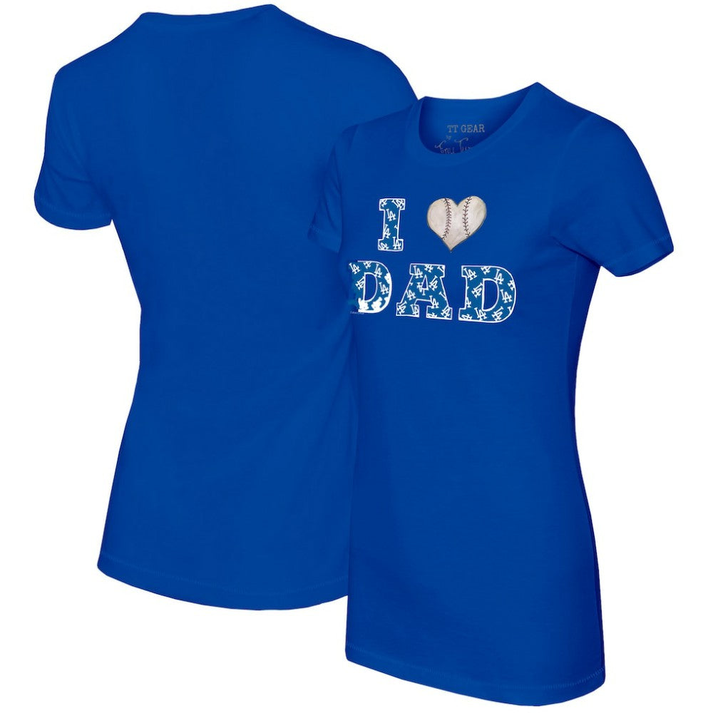 Los Angeles Dodgers Tiny Turnip Women's I Love Dad T-Shirt - Royal