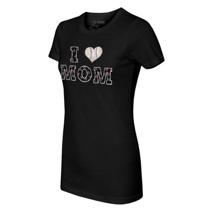 Arizona Diamondbacks Tiny Turnip Women's I Love Mom T-Shirt - Black