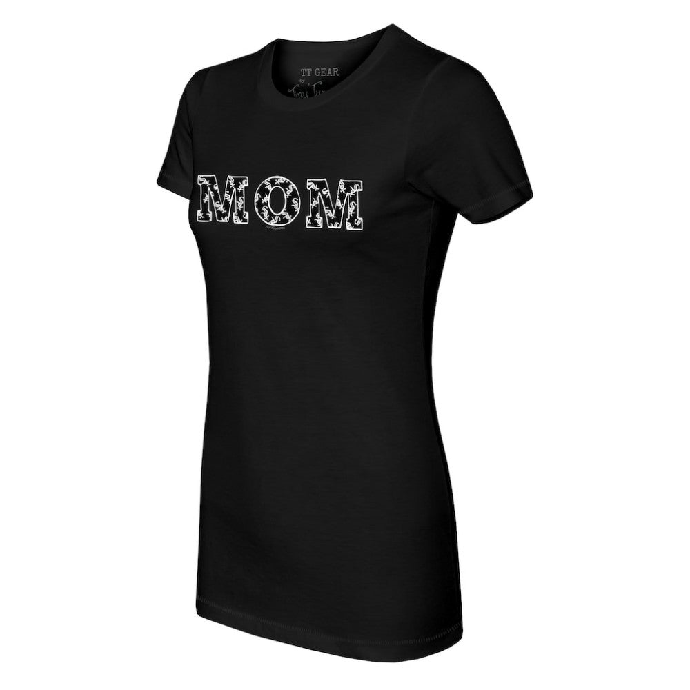 Chicago White Sox Tiny Turnip Women's Logo Mom T-Shirt - Black