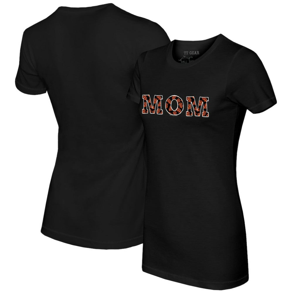 San Francisco Giants Tiny Turnip Women's Logo Mom T-Shirt - Black